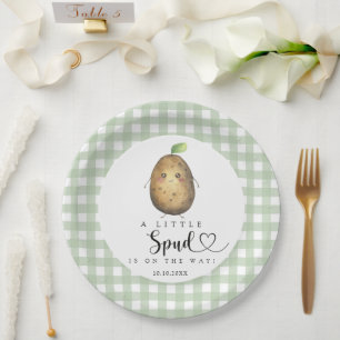 Assiettes En Carton Baby Shower Spud Cartoon