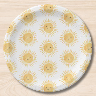 Assiettes En Carton Baby-shower sur le thème du Soleil