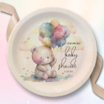 Assiettes En Carton Baby shower Teddy Bear<br><div class="desc">Un ours en peluche mignon,  un tas de ballons,  papillons,  nuages moelleux et vos détails sont présentés sur ces plaques en papier baby shower. CORRESPONDANCE d'objets dans notre collection.</div>