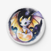 Assiettes En Carton Baby shower : Thème Dragon Gravé (Devant)