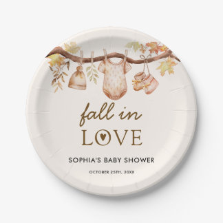 Assiettes En Carton Baby Shower Tombez Amoureux