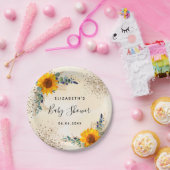Assiettes En Carton Baby shower tournesol eucalyptus parties scintilla (Fête)