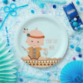 Assiettes En Carton Baby shower tribal de Boho (Fête)