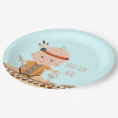 Assiettes En Carton Baby shower tribal de Boho (Angle)