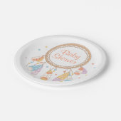 Assiettes En Carton Baby shower tribal de Dreamcatcher Boho (Angle)