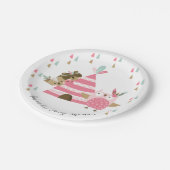 Assiettes En Carton Baby shower tribal des animaux des bois de 7 pouce (Angle)