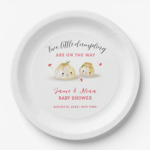 Assiettes En Carton Baby shower Twin Cute Dumpling Champignons