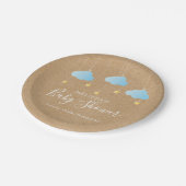 Assiettes En Carton Baby shower Twinkle / Saupoudrer Rustic Boho (Angle)