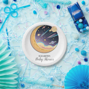 Assiettes En Carton Baby shower Twinkle Simple Stars