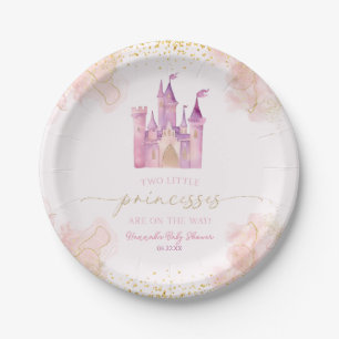 Assiettes En Carton Baby shower Twins du Château des Deux Petites Prin