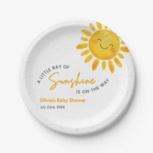 Assiettes En Carton Baby Shower Un Petit Rayon de Soleil