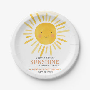 Assiettes En Carton Baby Shower Un Petit Rayon de Soleil