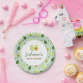 Assiettes En Carton Baby shower vert Saint-Guacamole Avocado (Fête)