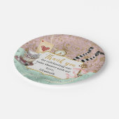 Assiettes En Carton Baby shower vintage Wonderland (Angle)