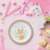 Assiettes En Carton Baby shower Watercolor Fox (Fête)