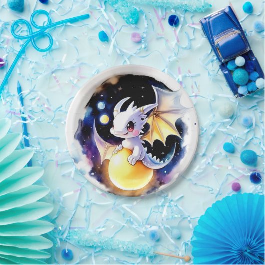 Assiettes En Carton Baby shower Whimsical Dragon (Fête)