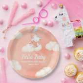 Assiettes En Carton Baby shower Whimsical, Fille Bébée, Kitten (Fête)