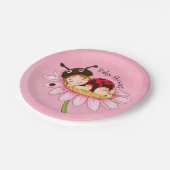 Assiettes En Carton Baby shower Whimsical Little Ladybug (Angle)