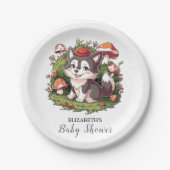 Assiettes En Carton Baby shower Whimsical Magic Wolf (Devant)