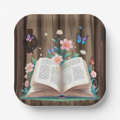 Assiettes En Carton Baby shower Whimsical Rustic Storybook (Recto)