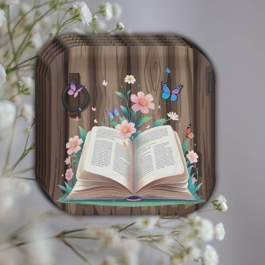 Assiettes En Carton Baby shower Whimsical Rustic Storybook
