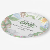 Assiettes En Carton Baby shower Wild One Safari serviettes (Angle)