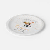 Assiettes En Carton Baby Toucan, orange, fête d’anniversaire pour enfa (Angle)
