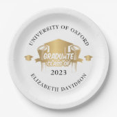 Assiettes En Carton Bac d'or graduation moderne (Devant)