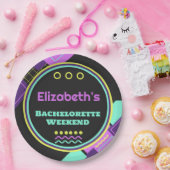 Assiettes En Carton Bach To The 90s Retro Bachelorette (Fête)