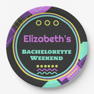 Assiettes En Carton Bach To The 90s Retro Bachelorette