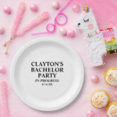 Assiettes En Carton Bachelor Party En cours Plaques de papier (Fête)