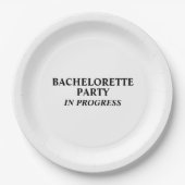 Assiettes En Carton Bachelor Party En cours Plaques de papier (Devant)