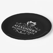 Assiettes En Carton Bachelor Party Tuxedo Cravate noir (Angle)