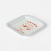 Assiettes En Carton Bachelorette à cocktail orange tiré à la main (Angulaire)