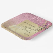 Assiettes En Carton Bachelorette / Anniversaire - Rose (Angulaire)