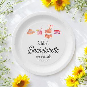 Assiettes En Carton Bachelorette Beach Bikini Week-end