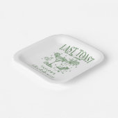 Assiettes En Carton Bachelorette Côtière Moderne Cocktail Party Vert (Angulaire)