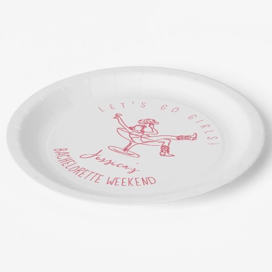 Assiettes En Carton Bachelorette dernier rodéo gribouillis dessiné à l (Angle)