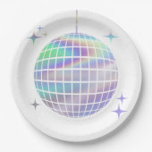 Assiettes En Carton Bachelorette Disco Simple (Devant)