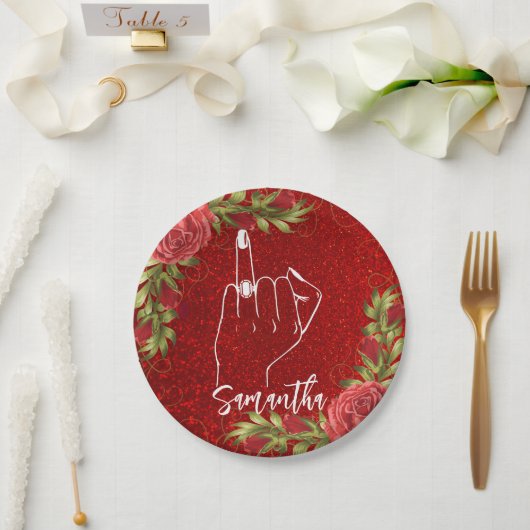 Assiettes En Carton Bachelorette | Fête nuptiale (Mariage)