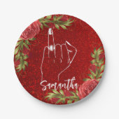 Assiettes En Carton Bachelorette | Fête nuptiale (Devant)