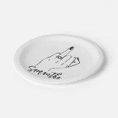 Assiettes En Carton Bachelorette minimale | Fête nuptiale (Angle)