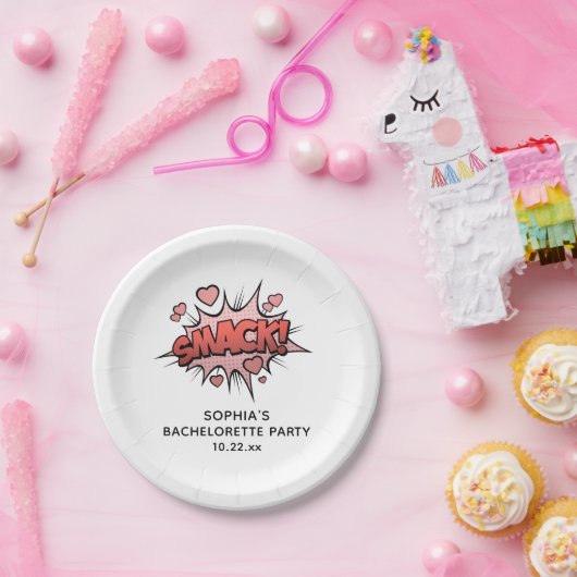 Assiettes En Carton Bachelorette Party Retro Papier Mariage (Fête)