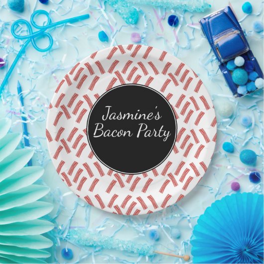 Assiettes En Carton Bacon fête d'anniversaire n'importe quel âge (Fête)