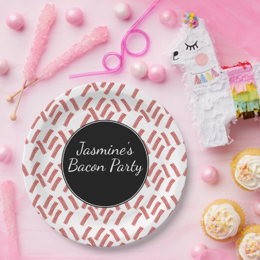 Assiettes En Carton Bacon fête d'anniversaire n'importe quel âge (Fête)