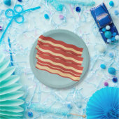 Assiettes En Carton Bacon rétro délicieux (Fête)
