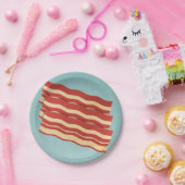 Assiettes En Carton Bacon rétro délicieux (Fête)