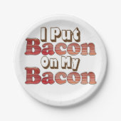 Assiettes En Carton Bacon sur plaque papier Bacon (Devant)