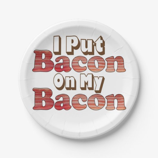 Assiettes En Carton Bacon sur plaque papier Bacon (Devant)