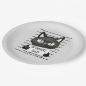 Assiettes En Carton Bad Cattitude - Mugshot de chat noir (Angle)